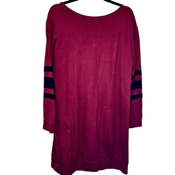 Charming Charlie Long Sleeves Striped Pullover Boat Neck Shift Dress Size XL - Picture 2 of 4